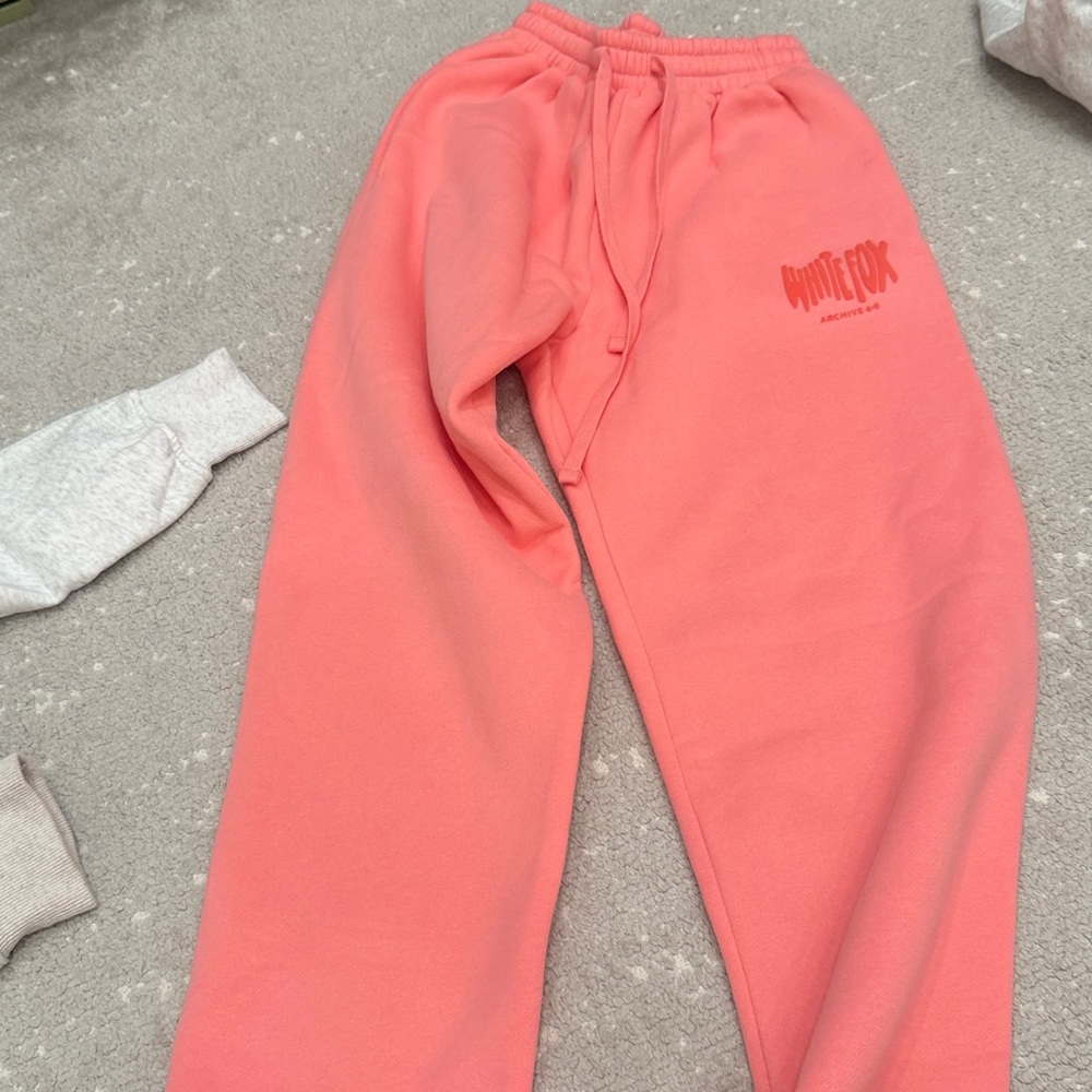 White Fox Boutique Coral Track Pants